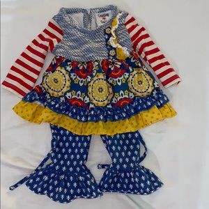 Matching whimsical shirt and pants